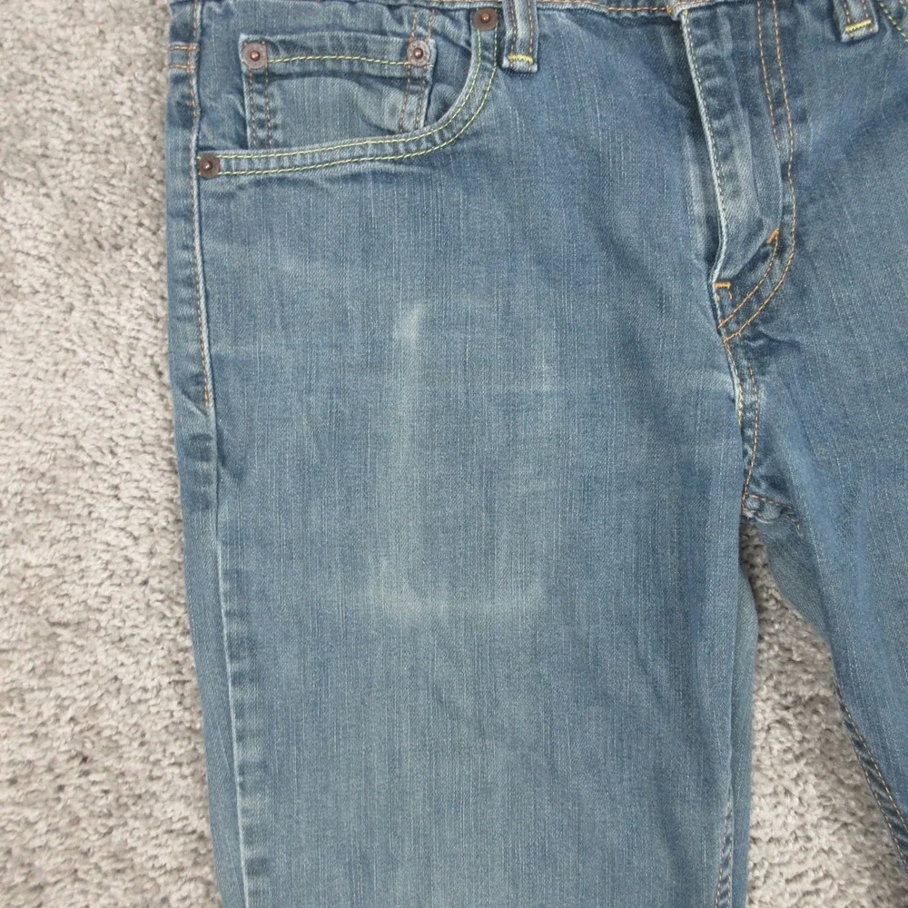 Levis Jeans Mens 30x29 (Tag 30x32) Blue 511 Slim Straight Faded Flex Denim Pants